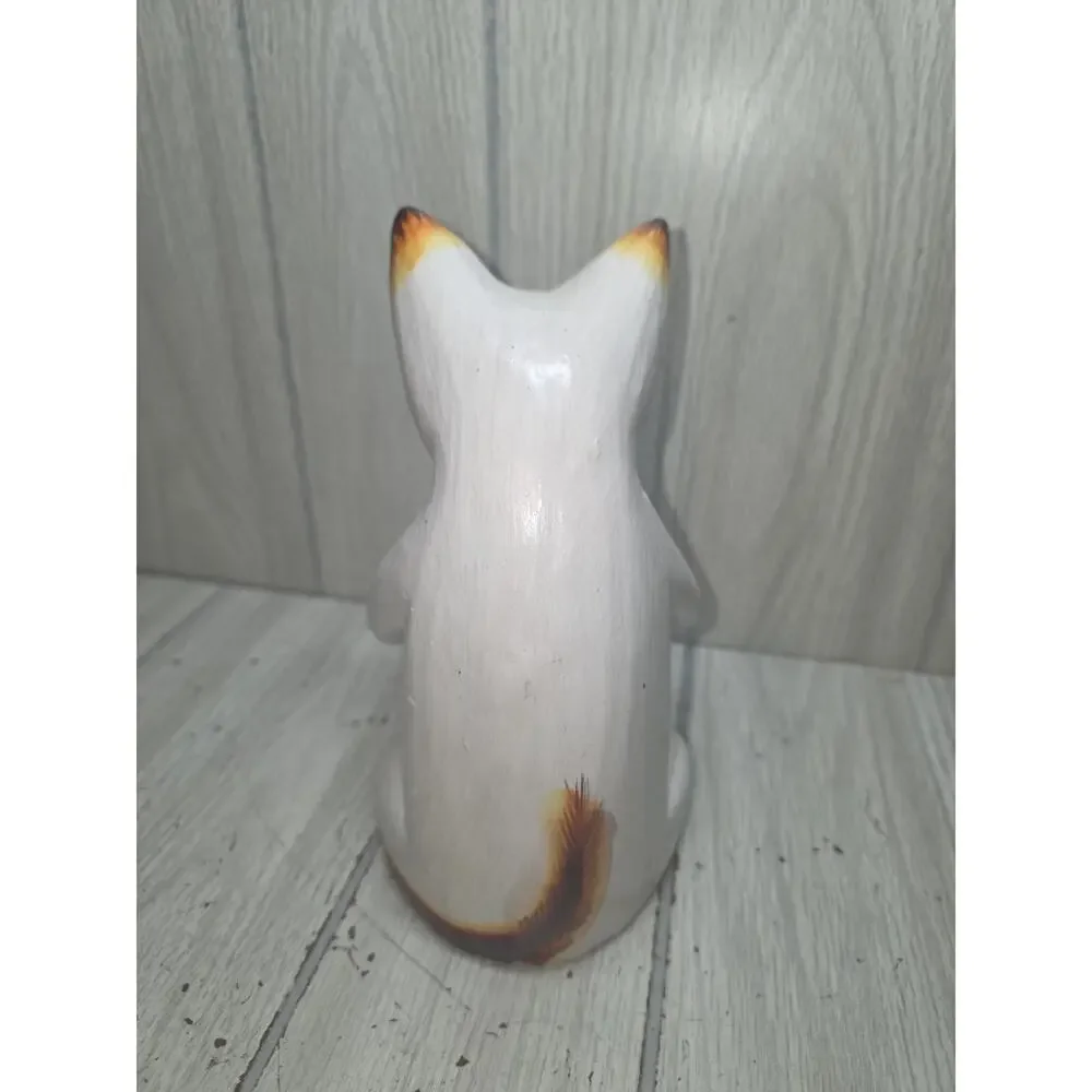 Handcrafted Yoga-Themed Siamese Cat Raintree Wood Sculpture Feline Yoga
